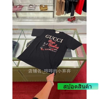 New spot Gucc printed men and women the same style new cat letters short-sleeved T-shirT