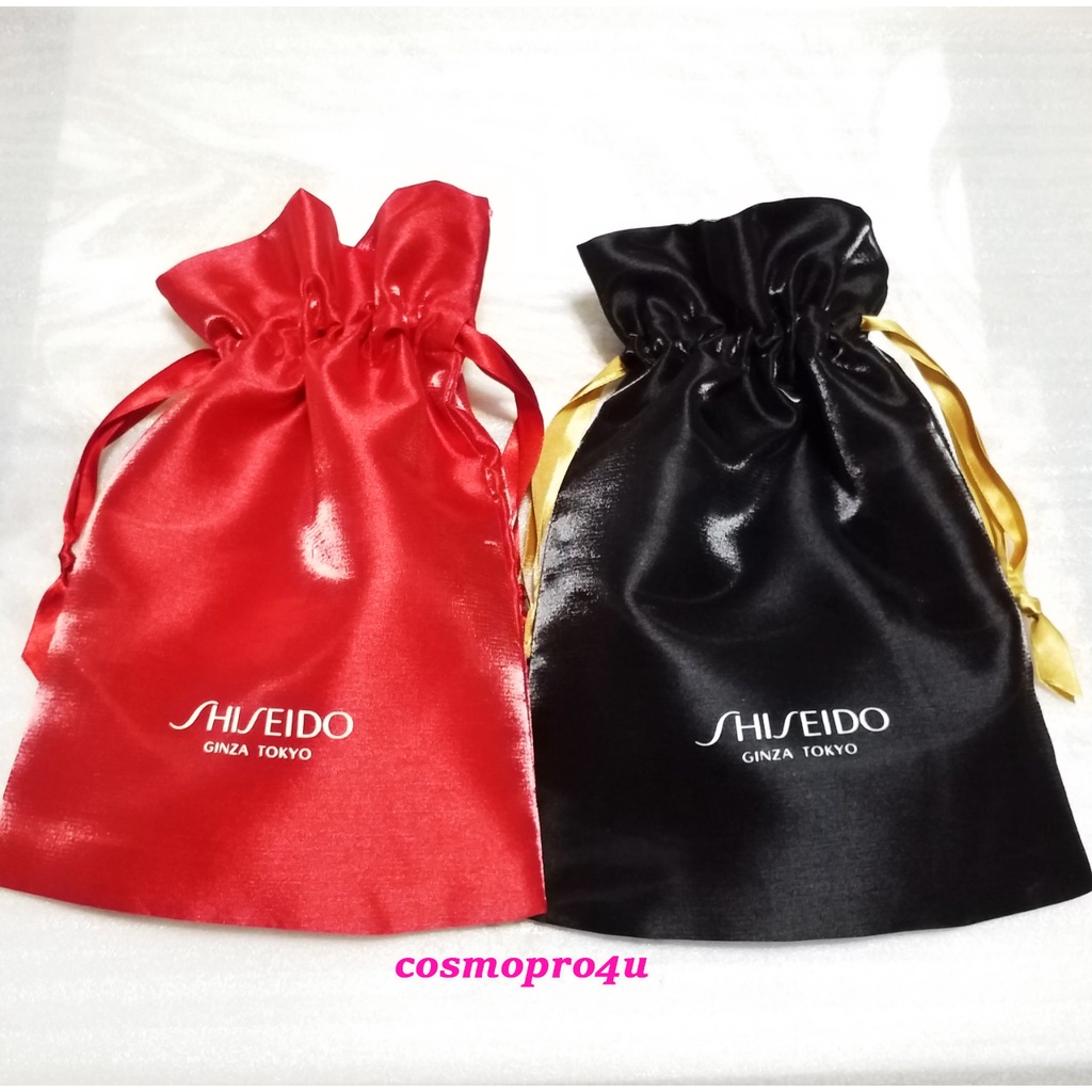 เลือกสี-ขนาด-ถุงผ้าไหมแก้ว-ถุงผ้าแก้ว-มีหูรูด-shiseido-drawstring-bag-ชิเซโด้-ราคา-1-ใบ