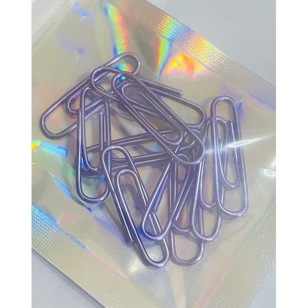 คลิปหนีบกระดาษ-เมทัลลิก-หลากสี-10ชิ้น-ชุด-metallic-paper-clip