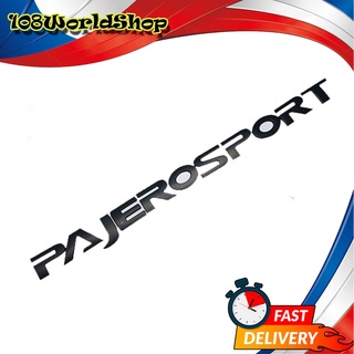 โลโก้ PAJERO SPORT ติดฝากระโปรงหน้า Logo PAJERO SPORT สีดำด้าน 1ชิ้น Mitsubishi 4 ประตู มีบริการเก็บเงินปลายทาง