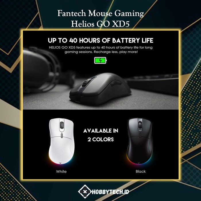 Fantech HELIOS GO XD5 เมาส์เกมมิ่งไร้สาย RGB Dual Mode PIXART 3370 ...