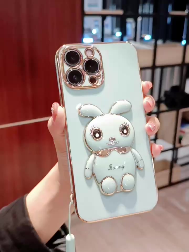 เคสมือถือ-แบบนิ่ม-ลายการ์ตูนกระต่ายน่ารัก-พร้อมขาตั้ง-สําหรับ-huawei-nova-y61-novay61