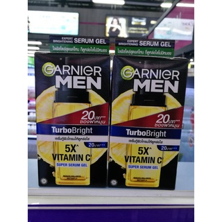 ใหม่! GARNIER MEN TurboBright SUPER SERUM GEL (7 ml. X6 ซอง) การ์นิเย่ เมน เทอร์โบไบรท์ ซูเปอร์ เซรั่ม เจล