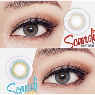 💟 Scandi L gray ขายดี สวยมาก สายตา -00 ถึง -1000  Contactlens บิ๊กอาย คอนแทคเลนส์ ราคาถูก ฟรีตลับ