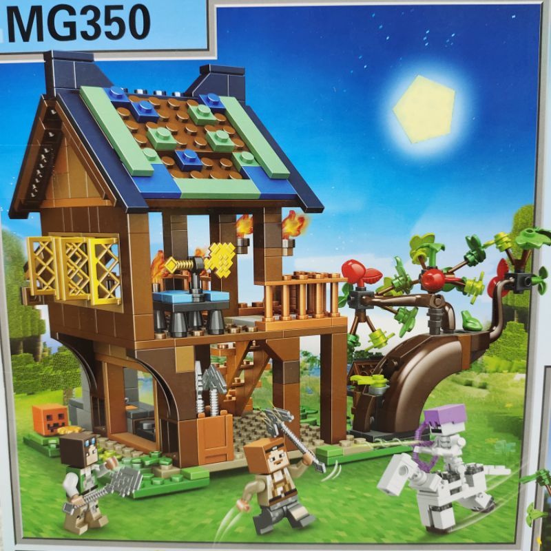 เลโก้-บ้านมายคราฟ-my-world-mg350-จำนวน-465-ชิ้น-บ้านสวนหรรษา-ราคาถูก-พร้อมส่งทันที-minecraft