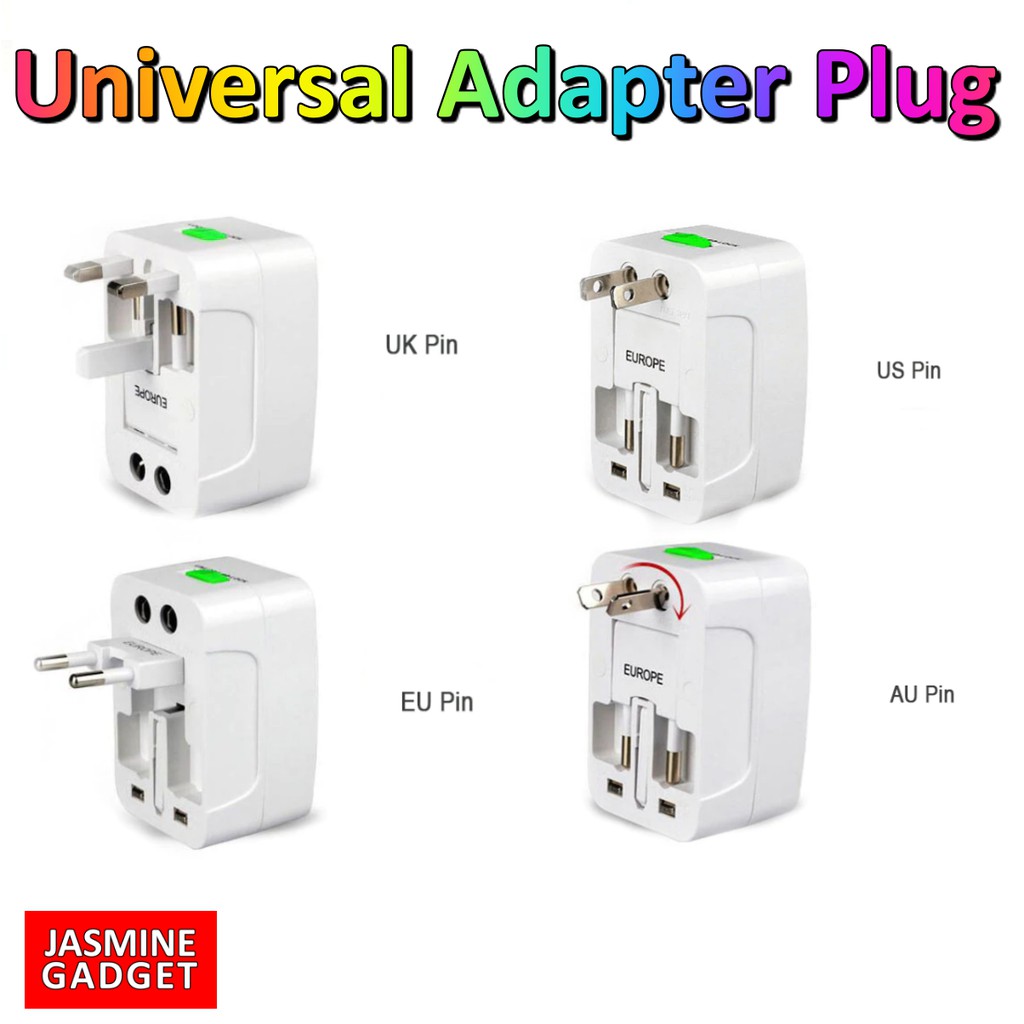 ภาพหน้าปกสินค้าUniversal Adapter Plug U plug หัวแปลงปลั๊ก รับประกันใช้ได้ทั่วโลก แถมถุงผ้า All in one จากร้าน jasminegadget บน Shopee