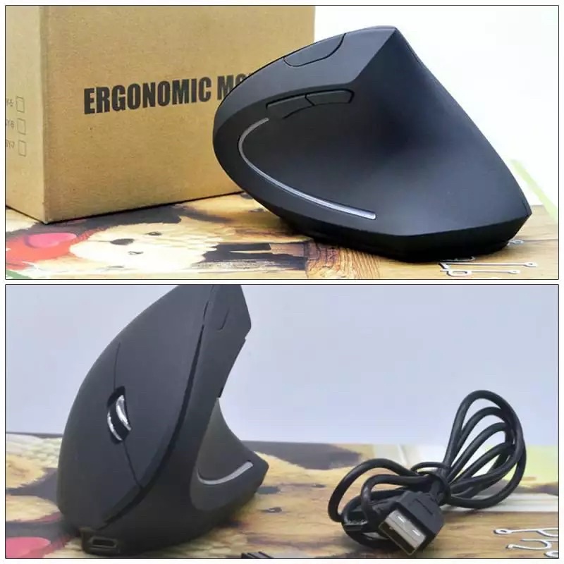 ไร้สายเมาส์ USB เม้าส์คอมพิวเตอร์ Ergonomic Desktop Upright Mouse ...