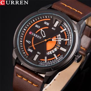 CURREN Young Vogue Design Wrist Watch Hot Fashion Creative Dial Quartz Men Watches Leather Strap Male Clock Montre Homme