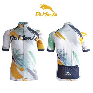DeMonte Cycling เสื้อจักรยานผู้ชาย ลายมะพร้าว เนื้อผ้า Microflex ระบายอากาศดีมาก