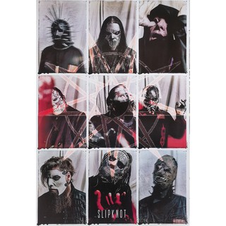 โปสเตอร์ รูปถ่าย วง ดนตรี ร็อก เฮฟวีเมทัล สลิปน็อต Slipknot 1965 POSTER 24”x35” American Rock Punk Heavy Metal v9