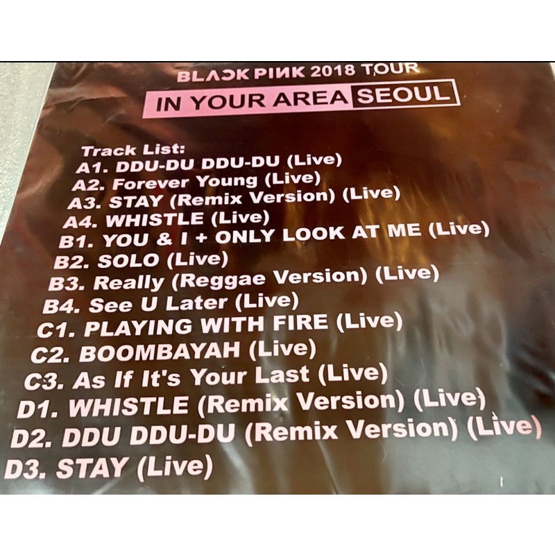 rare-แผ่นเสียง-การแสดงสด-คอนเสิร์ต-blackpink-2018-tour-in-your-area-seoul-เพลงในบรรยากาศแสดงสด-ประทับใจแน่นอน