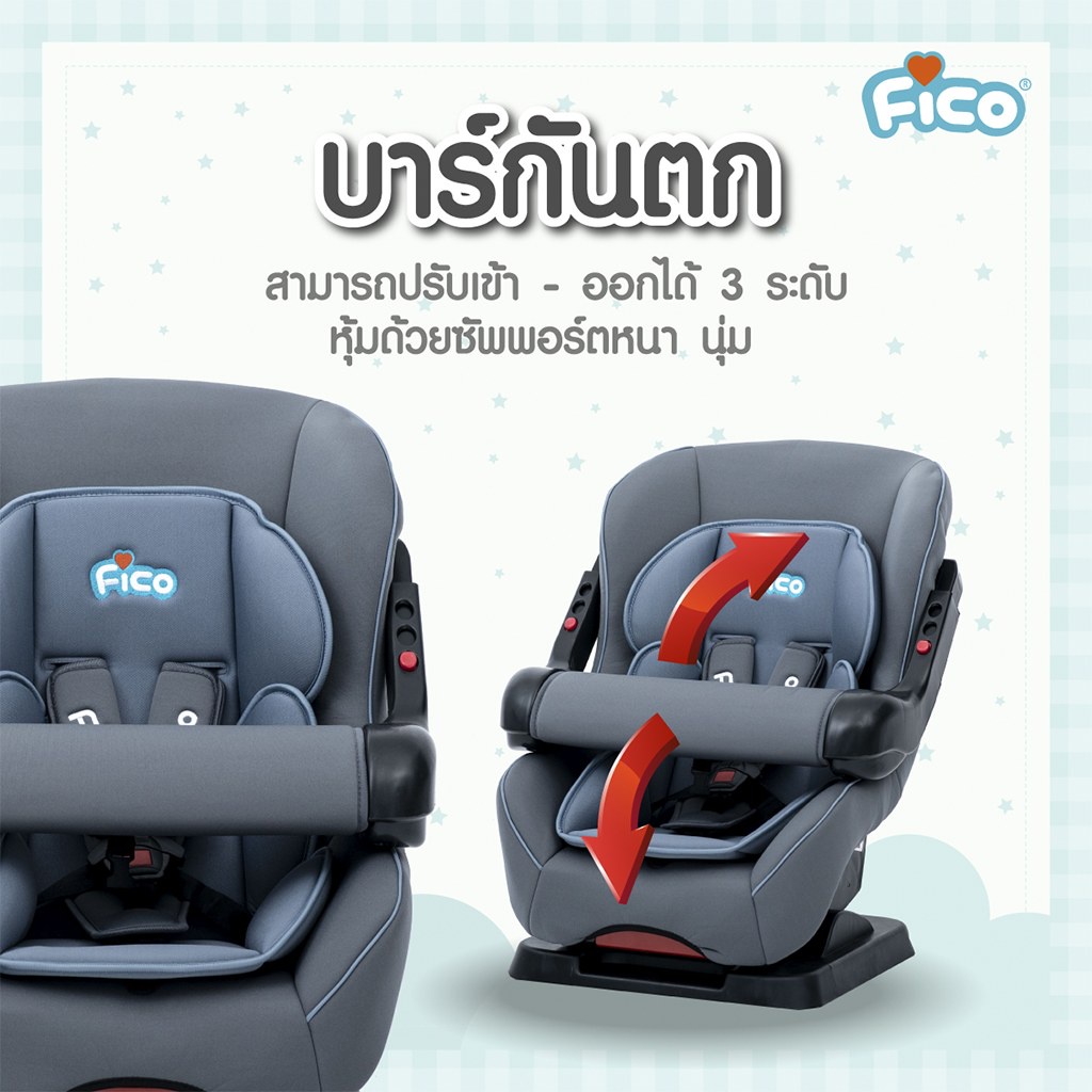 fico-คาร์ซีทรุ่นใหม่-lb-301-มีบาร์กั้น-และ-lb302-สำหรับ-9-เดือน-4-ปี-อ่านรายละเอียดด้วยนะคะ