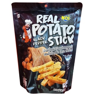 NOI Real Potato Stick Black Pepper 100g. น้อยมันฝรั่งแท่งพริกไทยดำ 100กรัม.