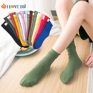 ถุงเท้า ผ้ากํามะหยี่ แบบบาง ระบายอากาศได้ดี เข้ากับทุกการแต่งกาย สไตล์ญี่ปุ่น แฟชั่นฤดูร้อน สําหรับผู้หญิง