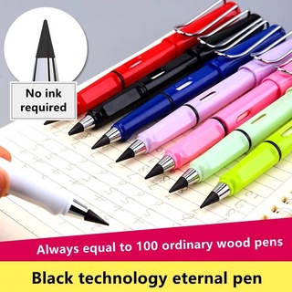 ปากกาเขียน หลายสี ไฮเทค ไม่เหลา ไม่จํากัด / ความจุขนาดใหญ่ พร้อมยางลบ อุปกรณ์เครื่องเขียนนักเรียน ดินสอ