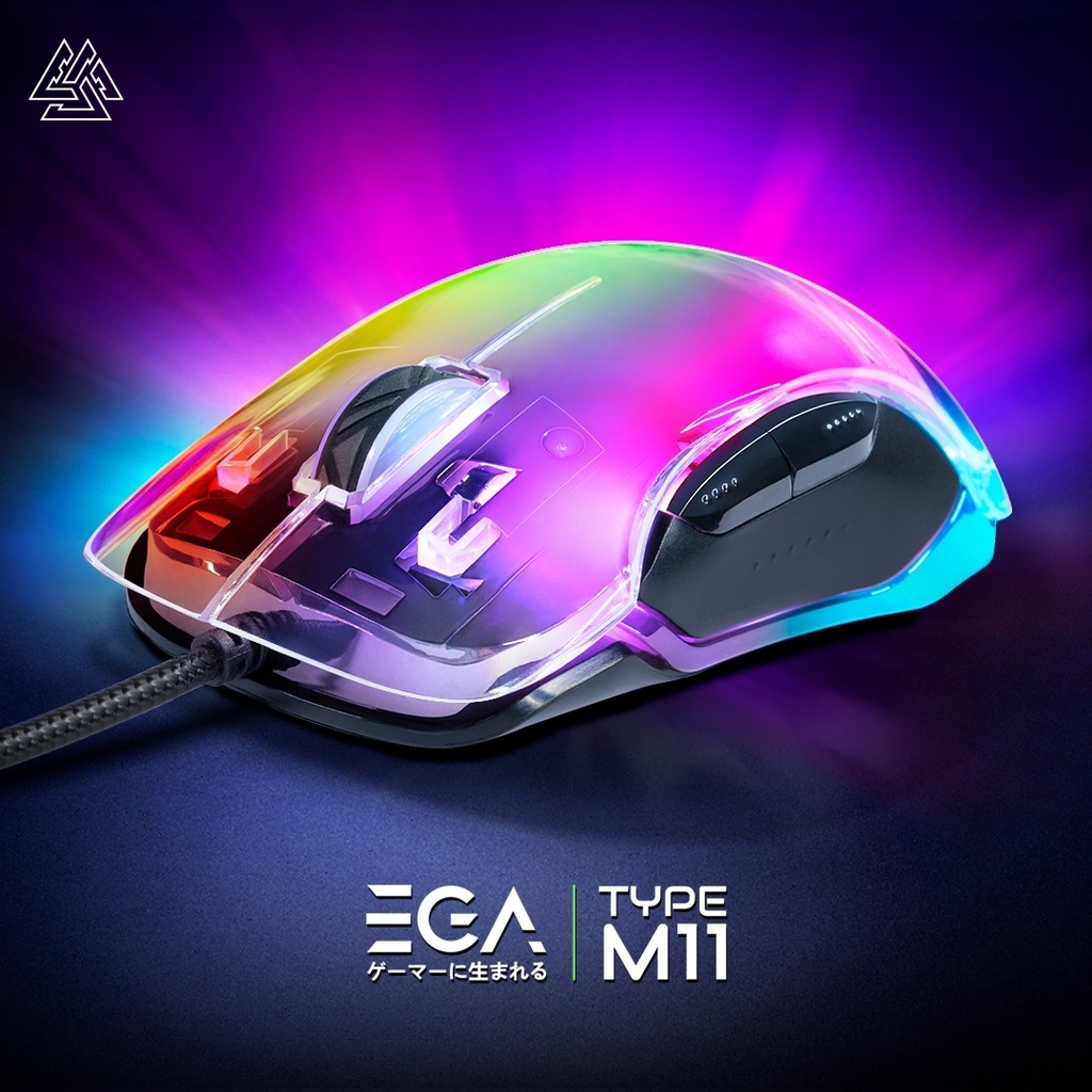 เมาส์เกมมิ่ง EGA Type M11 RGB Gaming Mouse เมาส์มาโคร เมาส์คอม เมาส์ ...