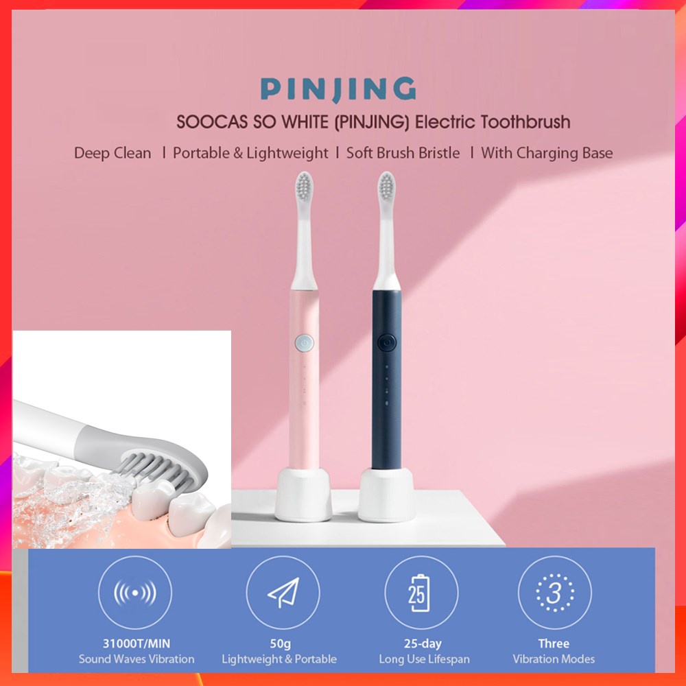 2Color แปรงสีฟันไฟฟ้า Xiaomi SO WHITE EX3 Sonic Electric Toothbrush ...