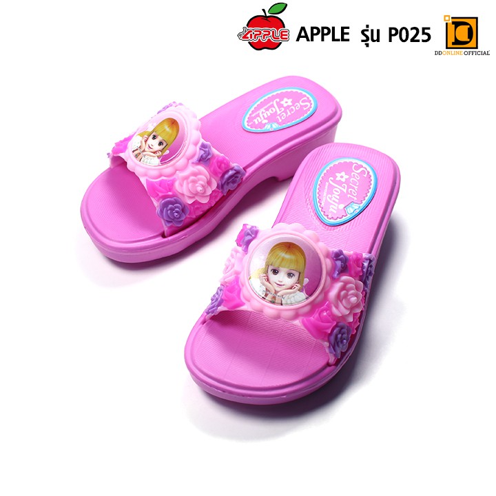 apple-p025-รองเท้าเด็กแฟชั่นลายเจ้าหญิง-ลายดอกไม้-ส้นหนา-สำหรับเด็กผู้หญิง-size-28-34