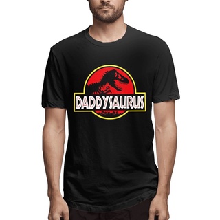 [S-5XL]Chonghaijia เสื้อยืด ผ้าฝ้าย พิมพ์ลายกราฟฟิค Daddysaurus Jurassic Fathers Day Park ของขวัญวันพ่อ ไดโนเสาร์ ไซซ์ X