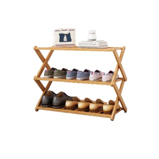 โปรโมชั่น : Woopanda shoes shelf ชั้นวางรองเท้า วัสดุไม้ไผ่ชั้นดี ดีไซต์สวย วางรองเท้าได้หลายคู้ แข็งแรง ทนทาน