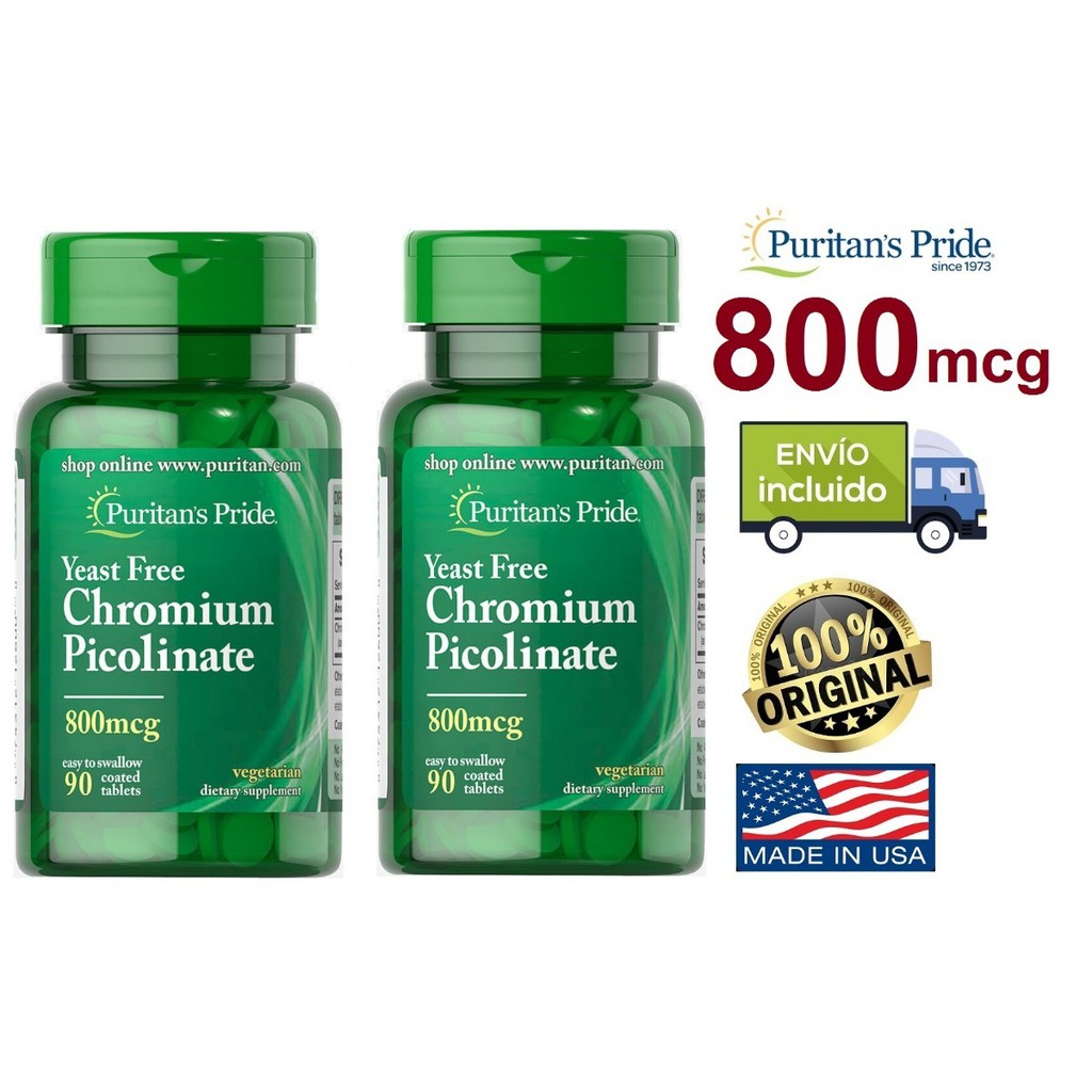 ภาพสินค้าPuritan's Pride Yeast Free Chromium Picolinate 800 mcg / 90Tablets exp03/2026 จากร้าน iluxuryherb บน Shopee ภาพที่ 1