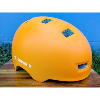 หมวกจักรยาน SUPER D รุ่น HELMET สีส้ม