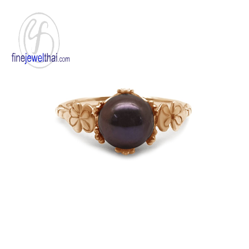 finejewelthai-แหวน-มุกแท้-แหวนเงิน-แหวนมุก-แหวนประจำเดือนเกิด-pearl-silver-ring-r1364pl-b-pg