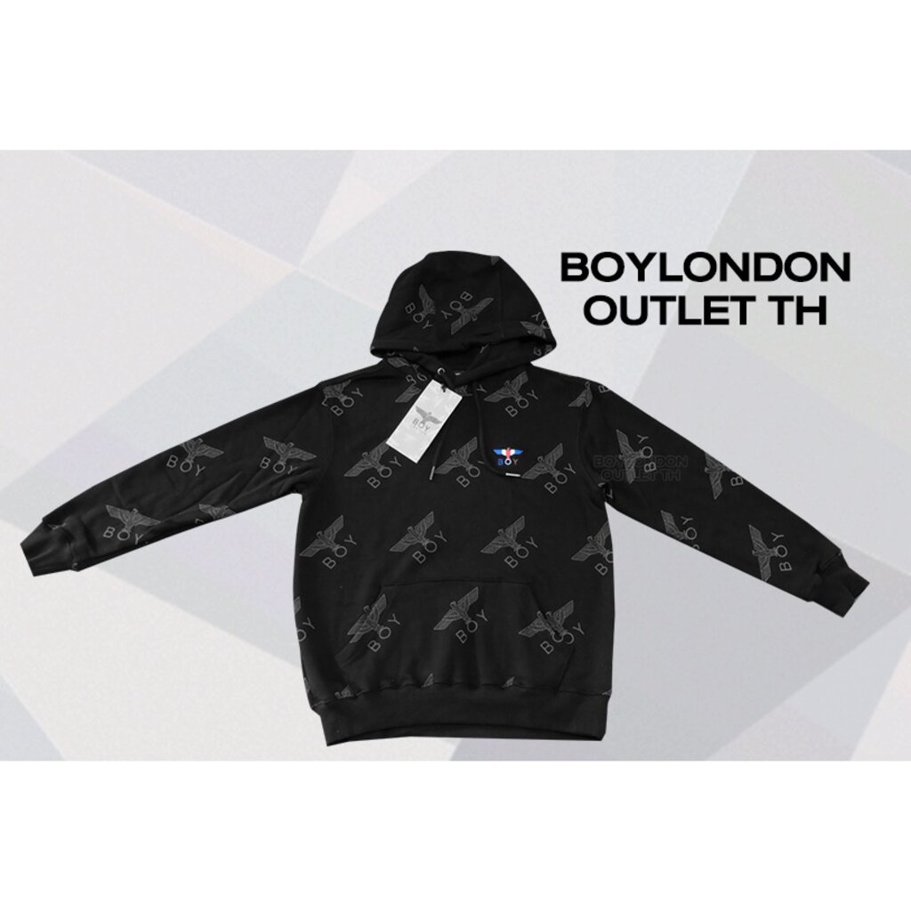 Boy London Sweater รหัส B93MT1421U Black / Multi มีฮู๊ด Shopee Thailand
