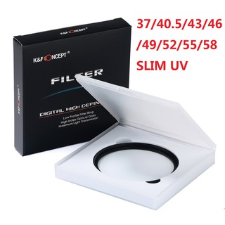 ภาพหน้าปกสินค้าตัวกรองเลนส์กลฟิลเตอร์เลนส์กล้อง K&F Concept  Slim UV ขนาด 37/ 40.5/ 43/ 46/ 52/ 55/ 58 มม . ที่เกี่ยวข้อง