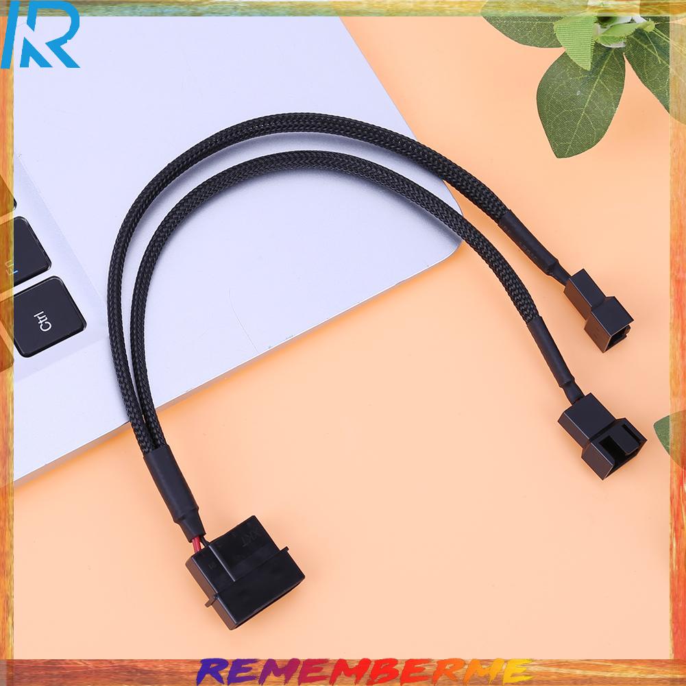 ภาพสินค้า4pin Ide Molex To 2-พอร์ต 3Pin/4Pin พัดลมระบายความร้อนสายเคเบิ้ล จากร้าน rememberme.th บน Shopee ภาพที่ 1