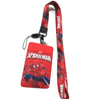 สินค้า สายคล้องคอ สายคล้องบัตร ที่ใส่บัตร ซองใส่บัตร ที่ใส่บัตร พร้อมสายคล้องคอ ลาย Spider man red สไปเดอร์ แมน แดง งานดี สวย