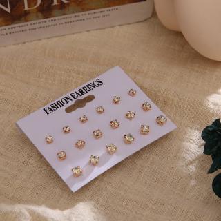 ภาพหน้าปกสินค้าFashion Crystal Pearl Earrings Set For Women Bohemian Earrings Personality Party Jewelry Brincos DIY Jewelry Wholesale ที่เกี่ยวข้อง