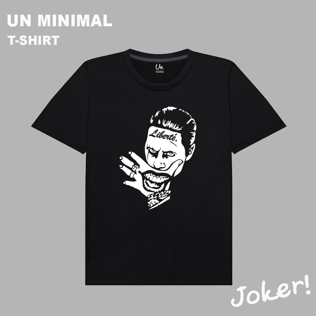 เสื้อยืด-joker-t-shirt-un-minimal-แฟชั่นผู้ชาย-สไตล์มินิ-แฟชั่นไซส์ใหญ่