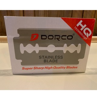 ภาพขนาดย่อของสินค้าใบมีด Dorco Stainless Blade 100ใบ ใบมีดโกน กันคิ้ว