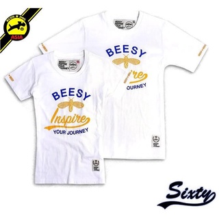 Beesy T-shirt เสื้อยืด รุ่น SIXTY (ผู้หญิง) แฟชั่น คอกลม ลายสกรีน ผ้าฝ้าย cotton ฟอกนุ่ม ไซส์ S M L XL
