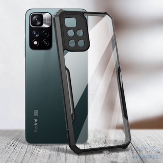 Xiaomi Redmi Note 11 Pro 11s 5G หรูหรา ใส บาง PC + TPU เกราะ เคสโทรศัพท์ ไฮบริด ด้านหลัง แบบใส เคสใส