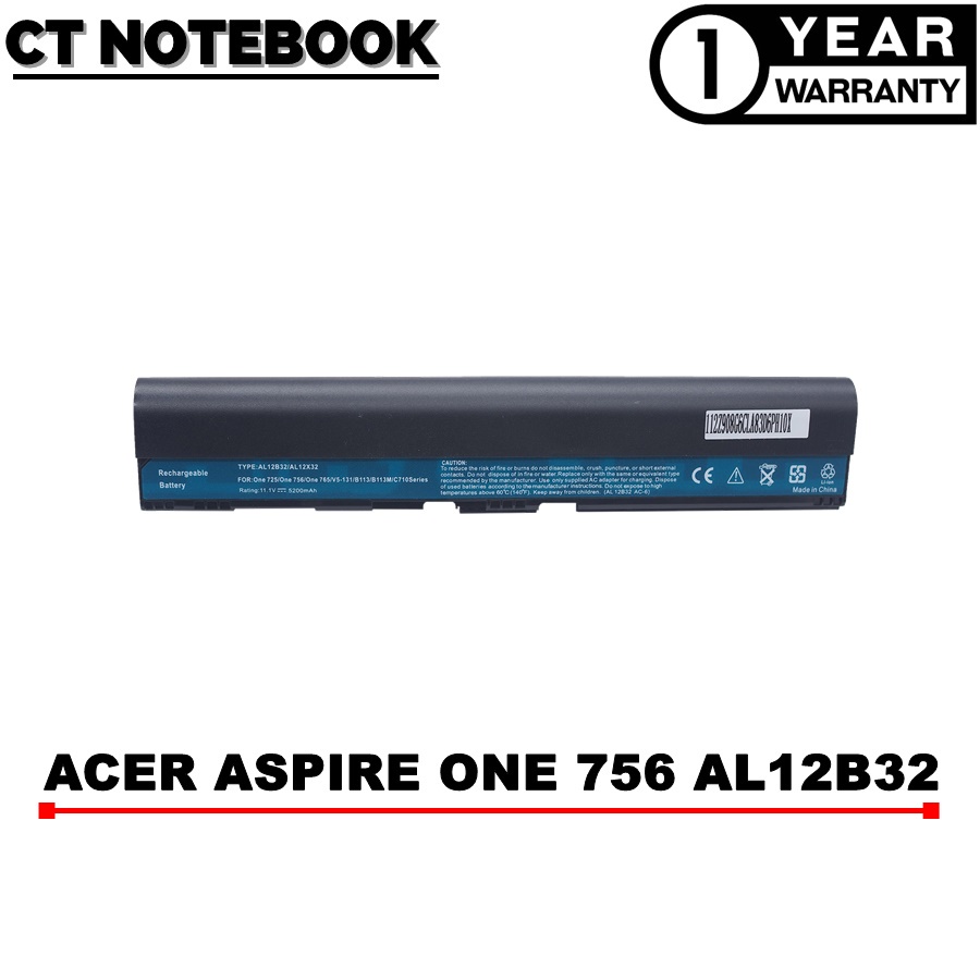 battery-acer-12b32-aspire-one-725-756-v5-171-แบตเตอรี่โน๊ตบุ๊ค-acer-ประกัน-1-ปี-พร้อมส่ง