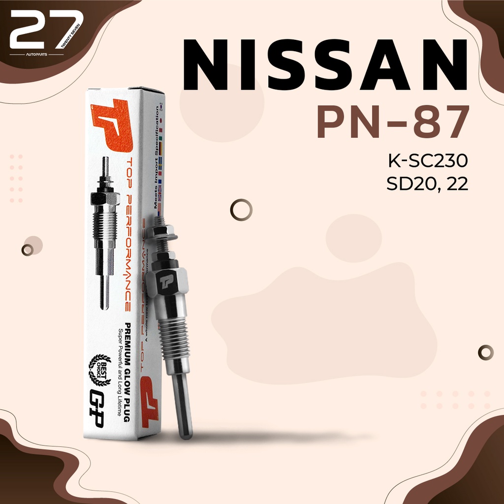 หัวเผา-pn-87-nissan-cedric-datsun-sd20-sd22-ตรงรุ่น-11v-12v-top-performance-japan-นิสสัน-ดัทสัน