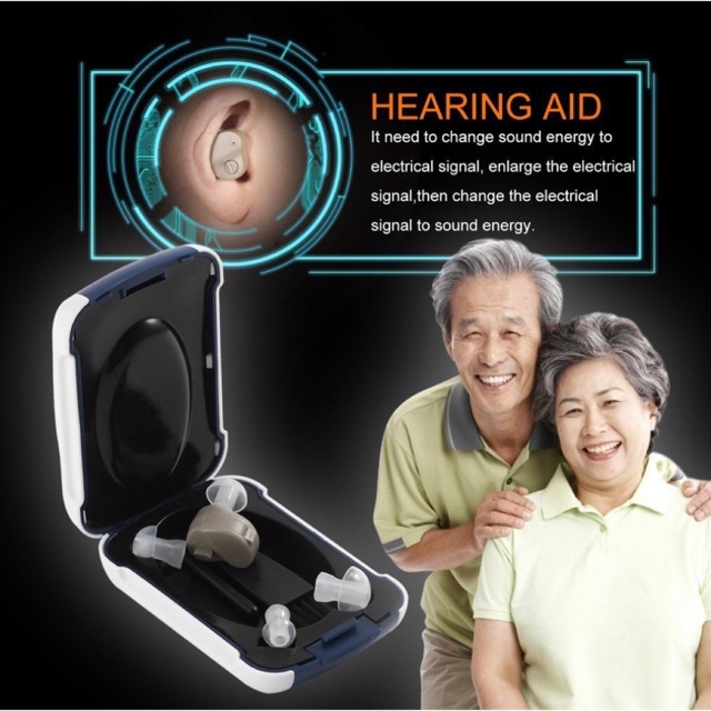 เครื่องช่วยฟังคนหูหนวก Small In-Ear Voice Sound Amplifier Adjustable ...