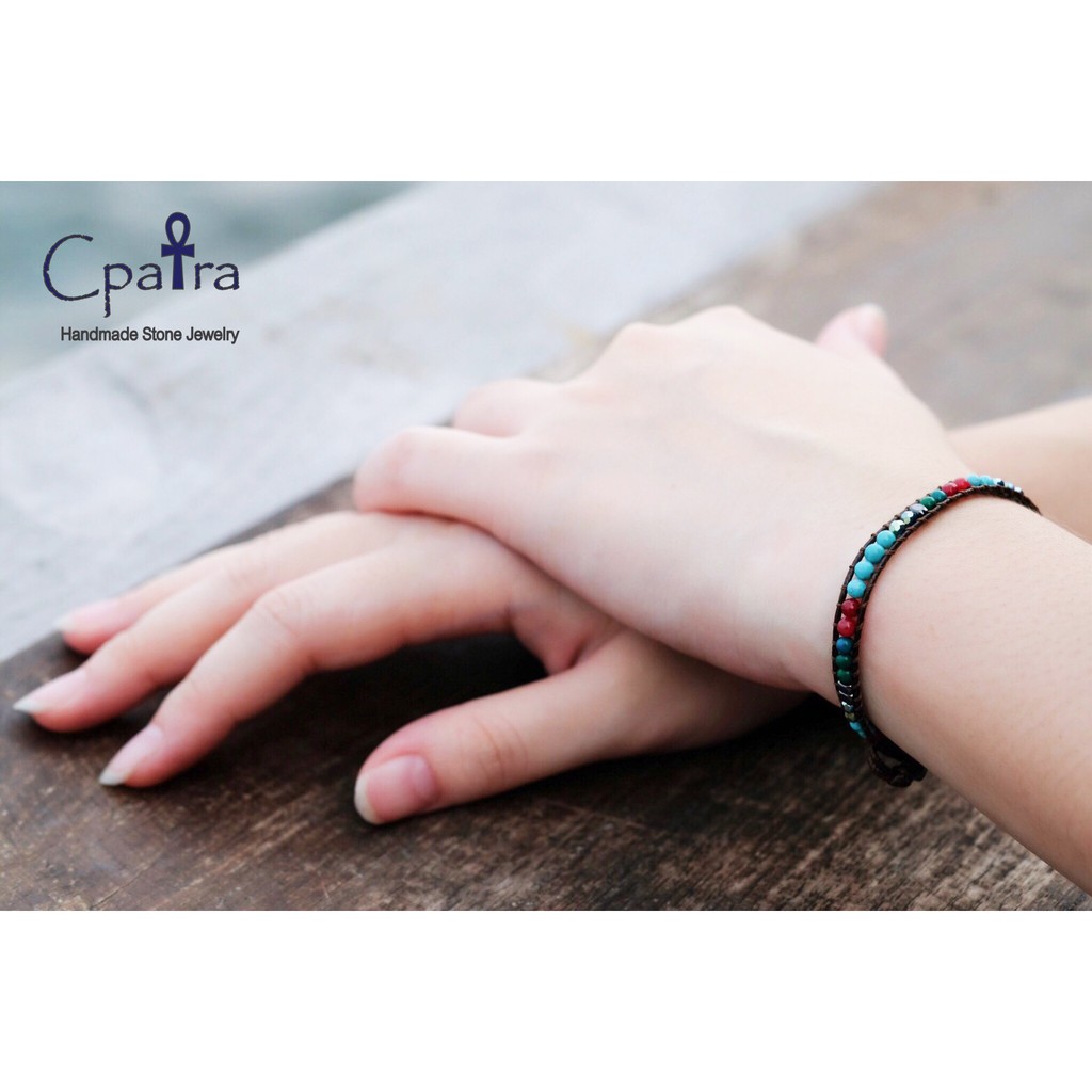 กำไลหินเชือกถัก-หินมงคล-blue-turquoise-amp-green-turquoise-amp-carnelian