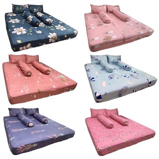 สินค้า Bedsheet.BKK ผ้าปูที่นอน รวมแบบ 6ฟุต มี5ชิ้น เนื้อผ้านิ่ม สบายๆ ไม่ร้อน สีไม่ตก รหัส999.