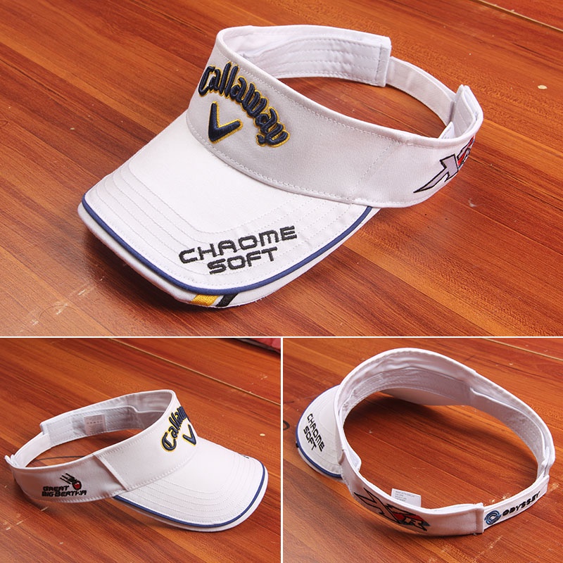 หมวกกอล์ฟ-หมวกแก๊ปครึ่งใบ-callaway-มี-2-สี-ขาว-ดำ-พร้อมส่งจากไทย-หมวกออกกำลังกาย-freesize-ใส่ได้ทั้ง-ชาย-หญิง