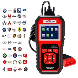 เครื่องสแกนเนอร์ OBD2 KW850 EOBD สําหรับรถยนต์ All OBDII &CAN Protocol Car Since 1996