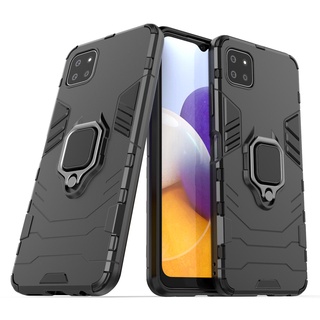 เคส Samsung Galaxy A22 5G ฮาร์ดเคสกันกระแทกเคสโทรศัพท์ Hybrid Armor Shockproof Ring Phone Case Samsung A22 GalaxyA22 Cover Stand