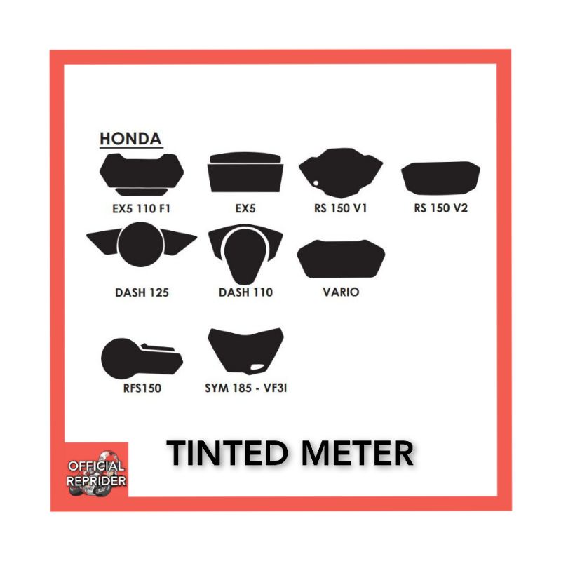 สติ๊กเกอร์ TINTED METER สีดํา HONDA EX5 RS150 VARIO MORE | Shopee Thailand