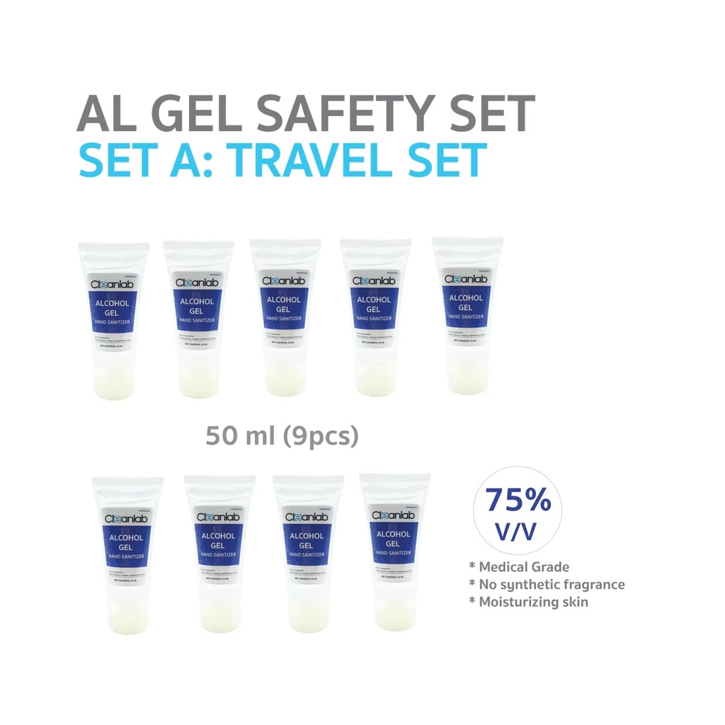 set-a-cleanlab-alcohol-gel-hand-sanitizer-แอลกอฮอล์เจล-ขนาด-50ml-x-9