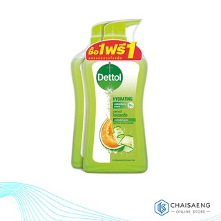 (ซื้อ 1 ฟรี 1) Dettol Hydrating Antibacteria Shower Gel เดทตอล สบู่เหลวอาบน้ำ แอนตี้แบคทีเรีย สูตรไฮเดรตติ้ง 500 กรัม