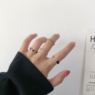 สินค้า 4 ชิ้น / เซต เกาหลี Ins ลมหนาว เปิด ข้อต่อ แหวนแฟชั่น ผู้หญิง ที่เรียบง่าย แหวนเครื่องประดับ ของขวัญ
