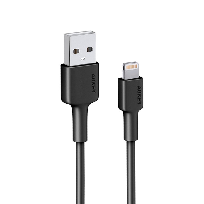 aukey-cb-bal7-black-สายชาร์จ-iphone-lightning-to-usb-cable-for-iphone-0-9m-รองรับชาร์จเร็ว-3a-มาตรฐาน-mfi-สายชาร์จไนล่อนถัก-รุ่น-cb-bal7