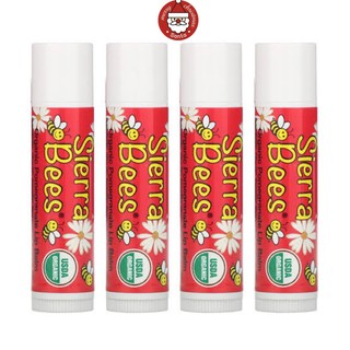 Sierra Bees, Organic Lip Balms, Pomegranate, 4 Pack, .15 oz (4.25 g)